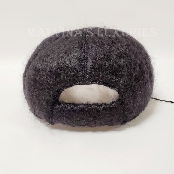 GUCCI BASEBALL CAP MOHAIR WOOL BLEND w GOLDTONE GG LOGO HAT UNISEX sz L - Picture 7 of 15